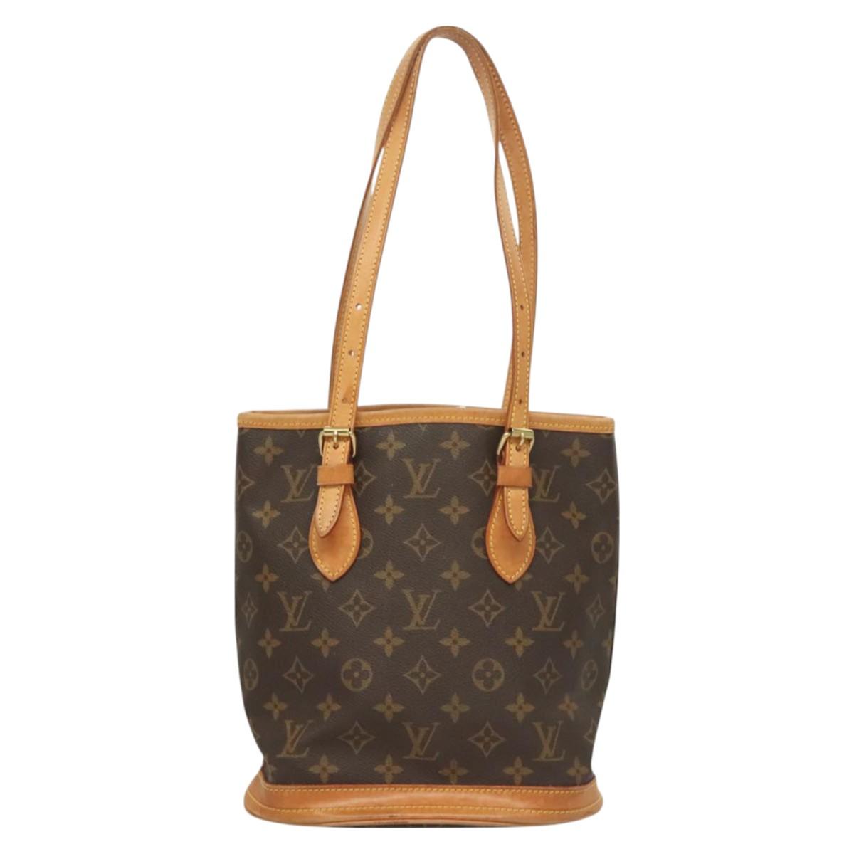 LOUIS VUITTON Monogram Bucket PM Shoulder Bag M42238 LV Auth am8755