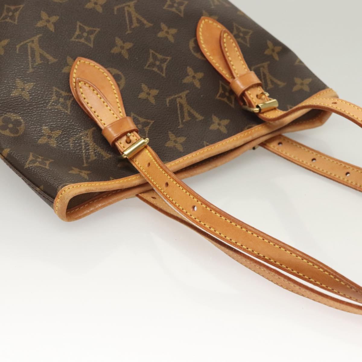LOUIS VUITTON Monogram Bucket PM Shoulder Bag M42238 LV Auth am8755