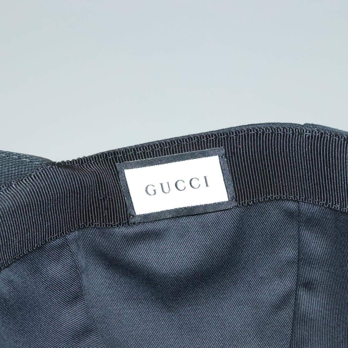 GUCCI Web Sherry Line Cap Canvas L Black Red Green Auth am8766