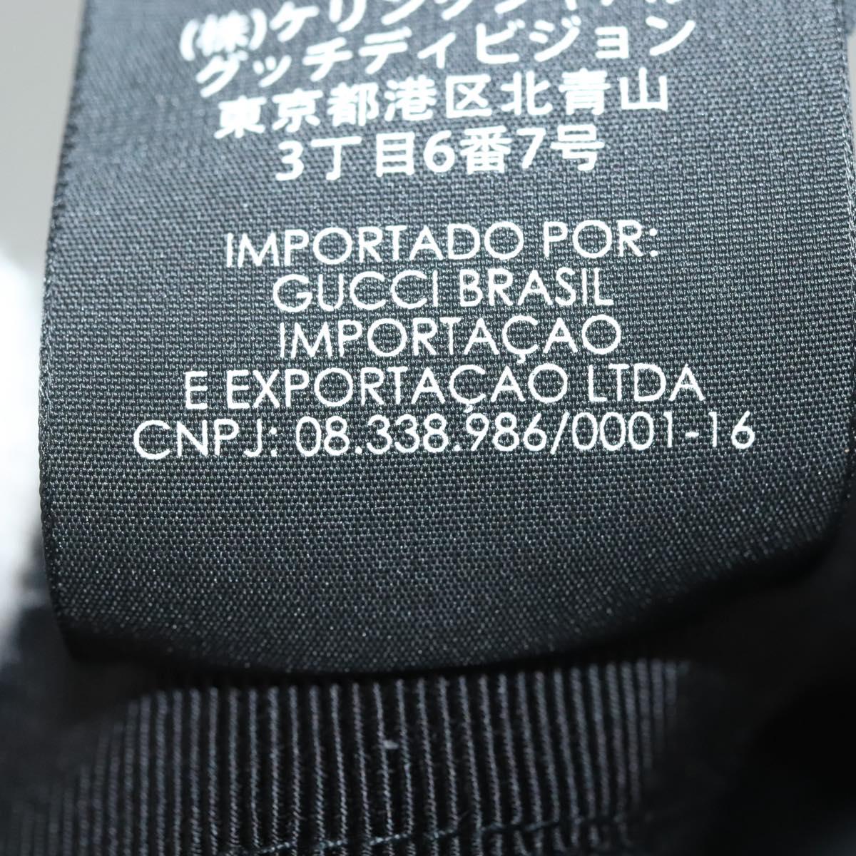 GUCCI Web Sherry Line Cap Canvas L Black Red Green Auth am8766