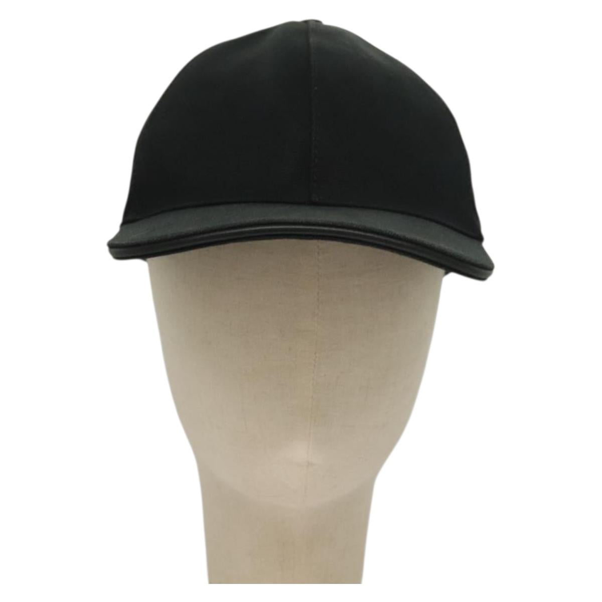 GUCCI Web Sherry Line Cap Canvas L Black Red Green Auth am8766