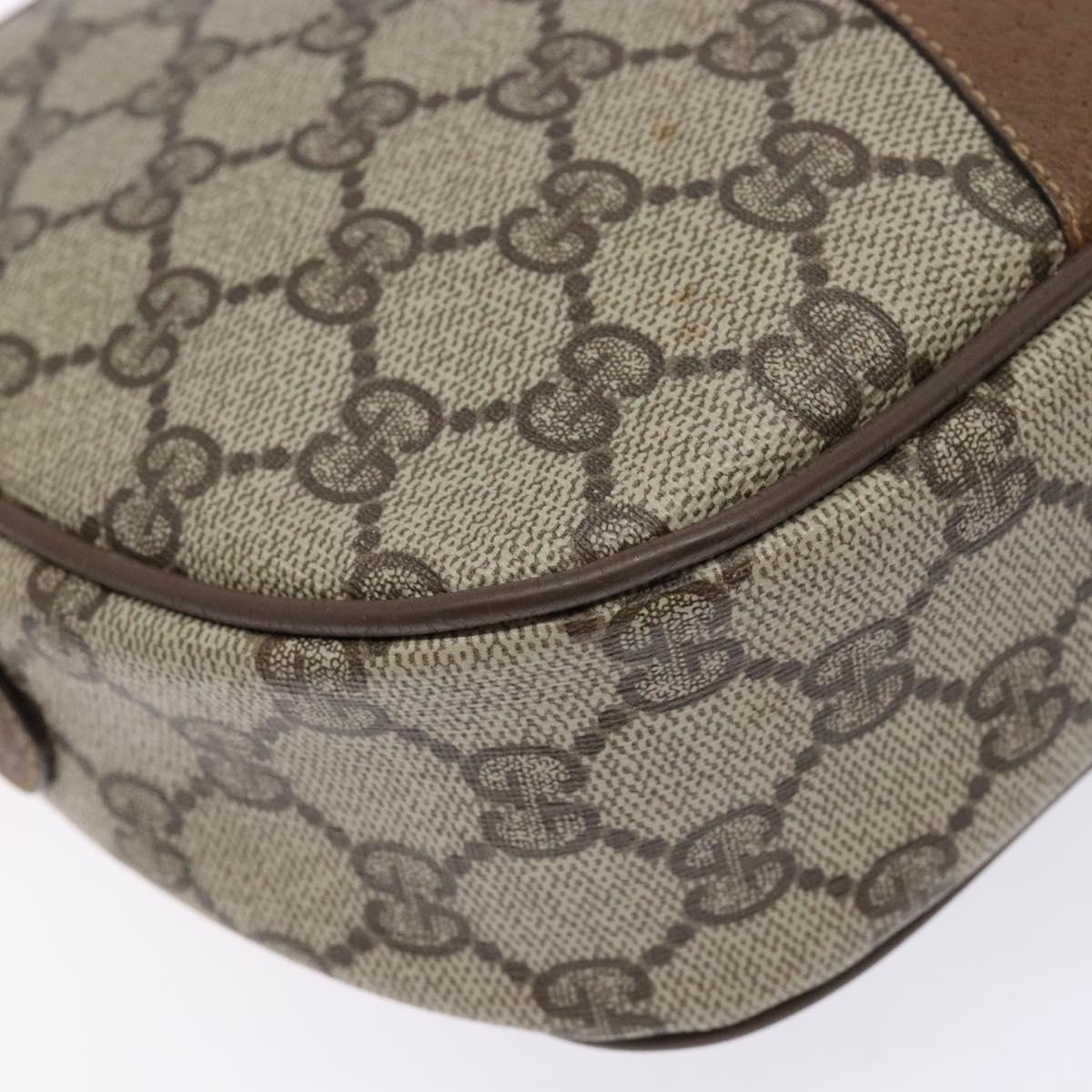 GUCCI GG Supreme Web Sherry Line Clutch Bag PVC Beige 89 01 034 Auth am8803