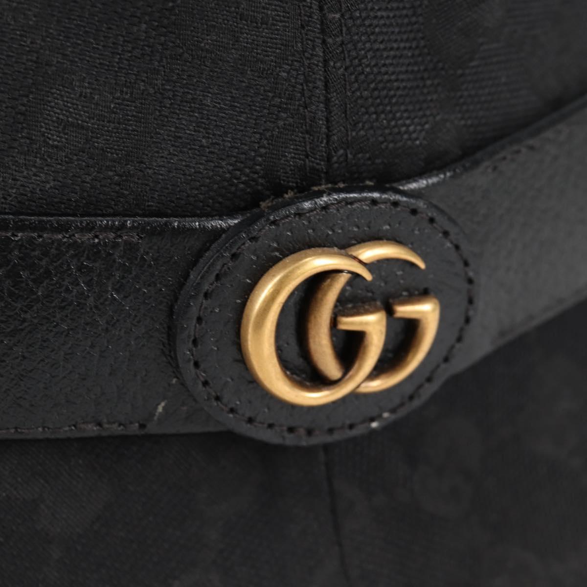 GUCCI GG Canvas Bucket Hat Black 576587 Auth am8805V