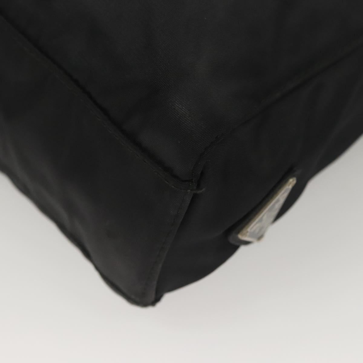 PRADA Hand Bag Nylon Black Clear Auth am8816