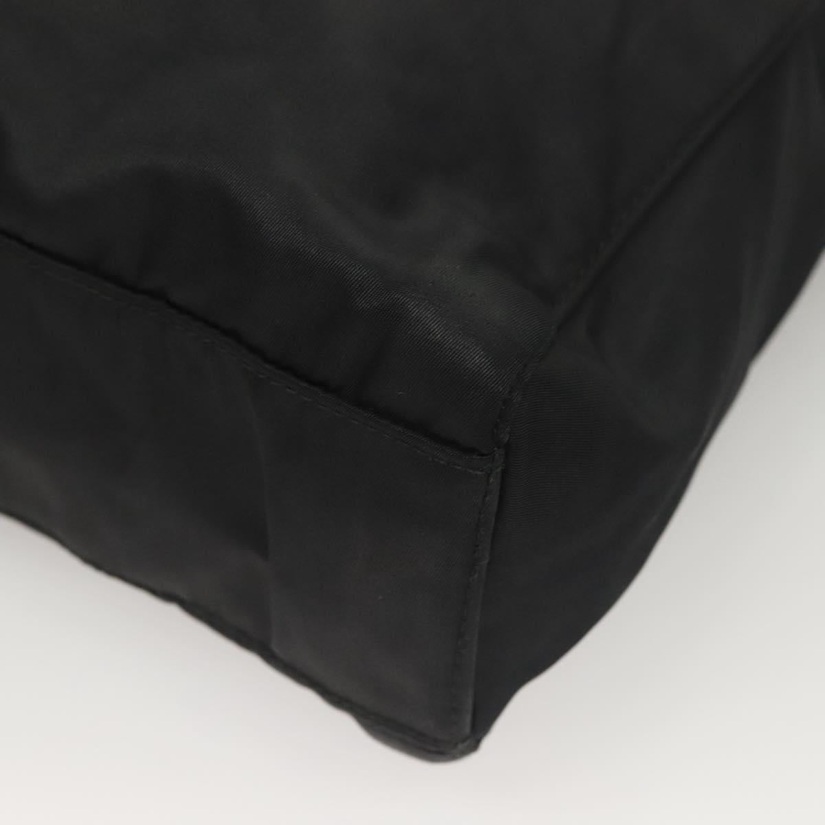 PRADA Hand Bag Nylon Black Clear Auth am8816
