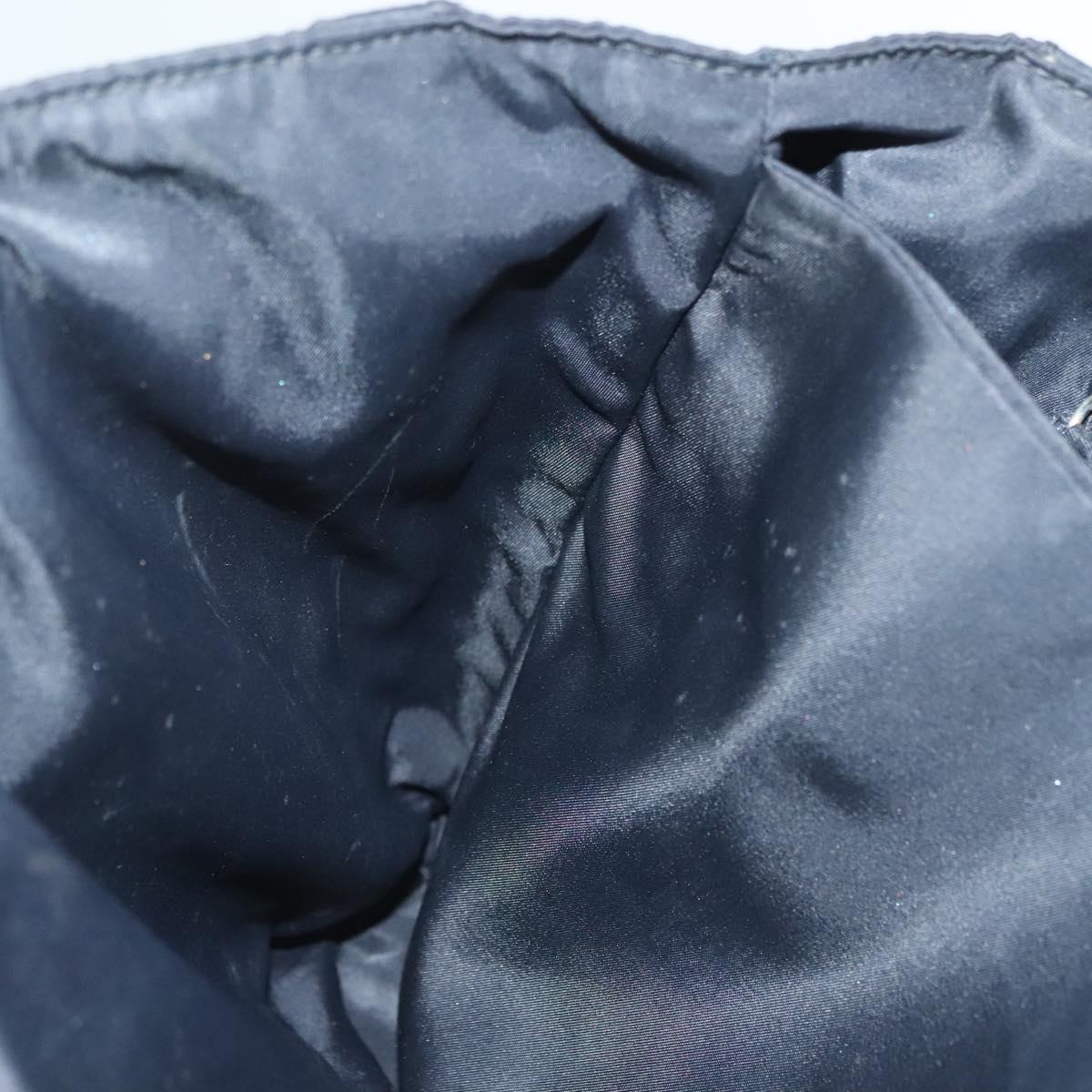 PRADA Hand Bag Nylon Black Clear Auth am8816