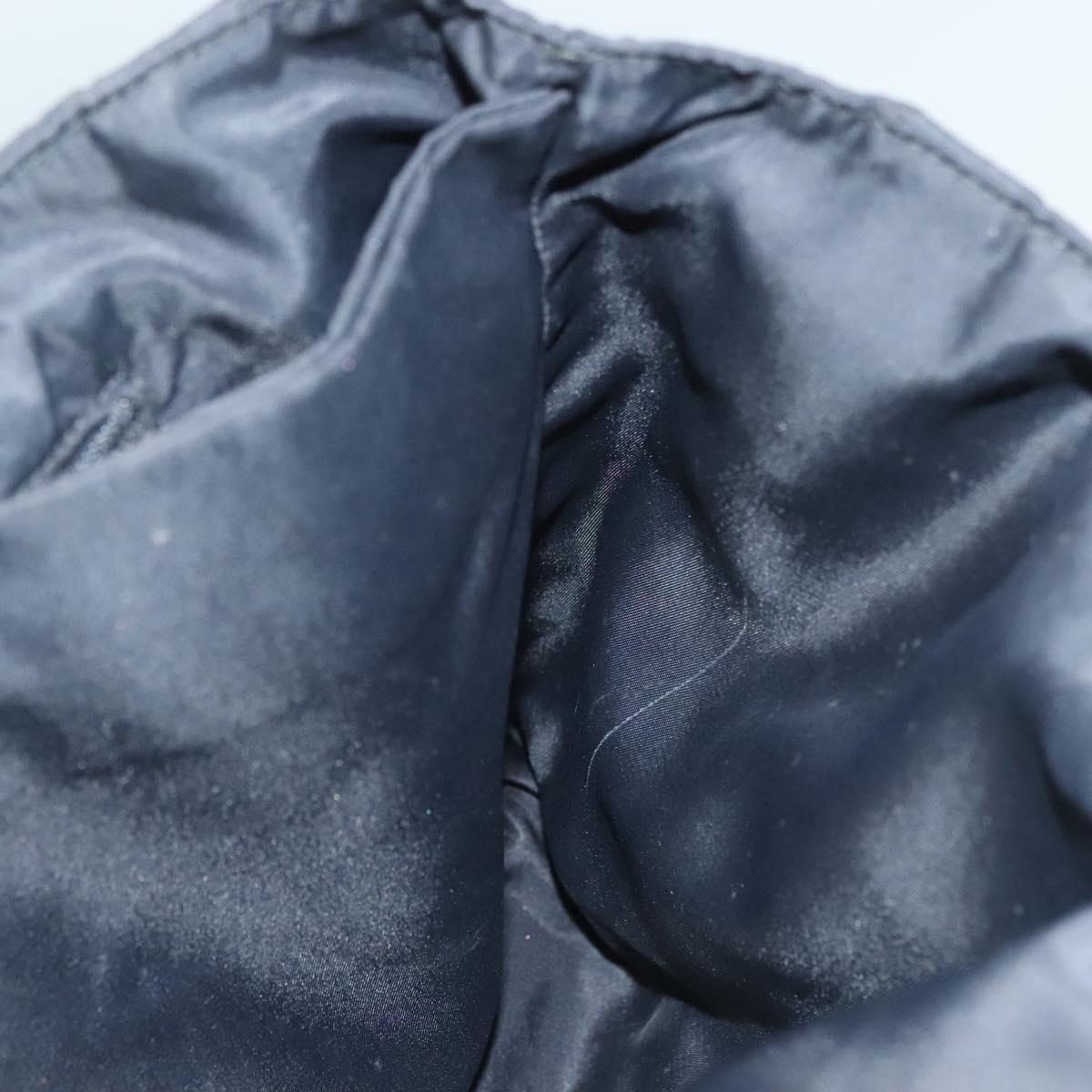 PRADA Hand Bag Nylon Black Clear Auth am8816