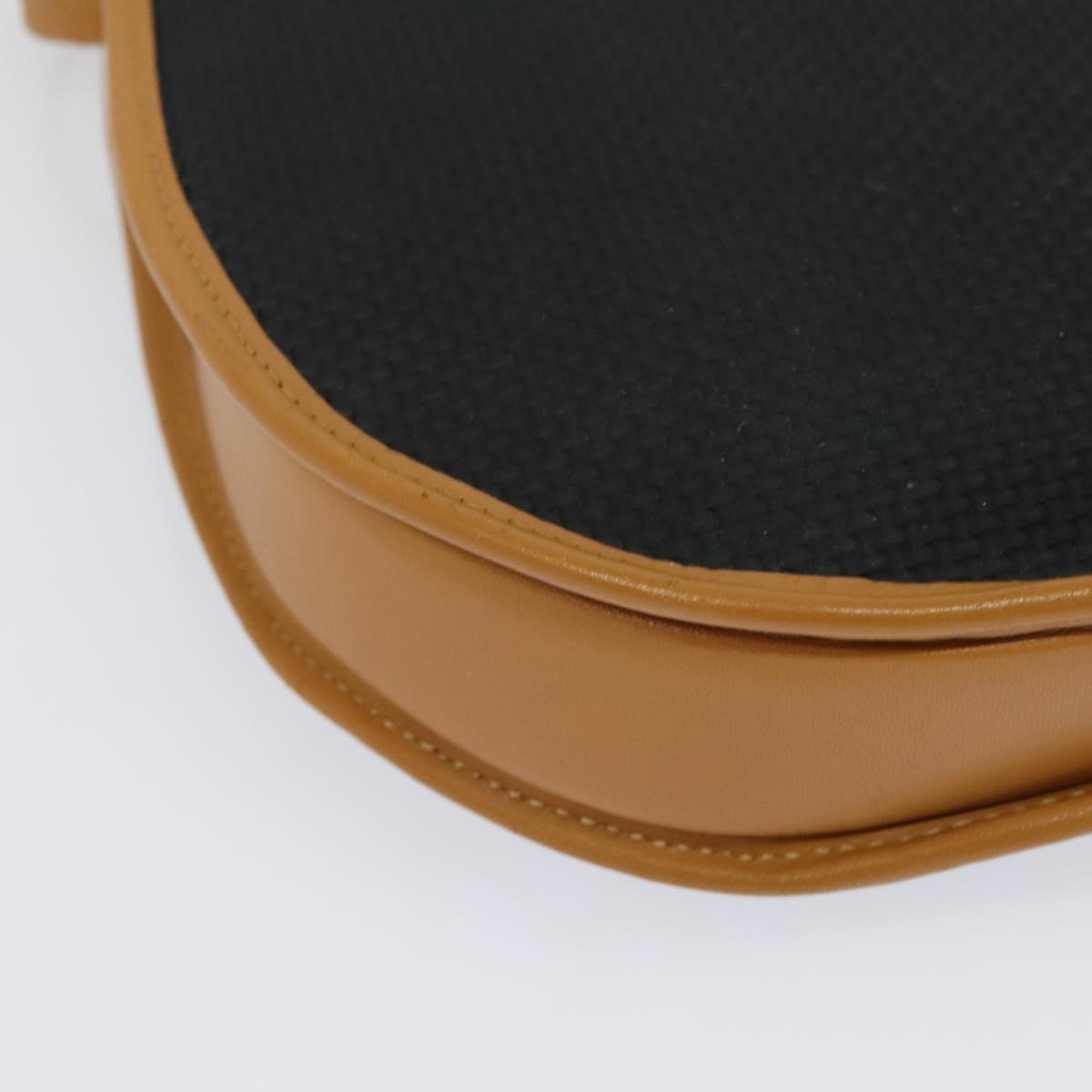 SAINT LAURENT Shoulder Bag Leather Black Gold Auth am8872