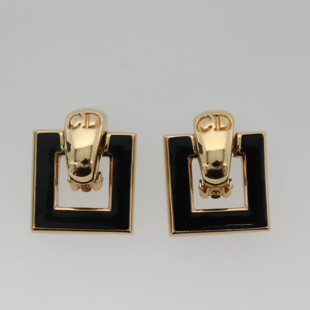 Christian Dior 6 Change Earring Necklace Metal Gold Auth am8887