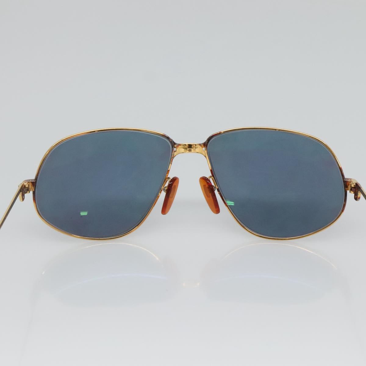 CARTIER Sunglasses Metal Blue Auth am8889
