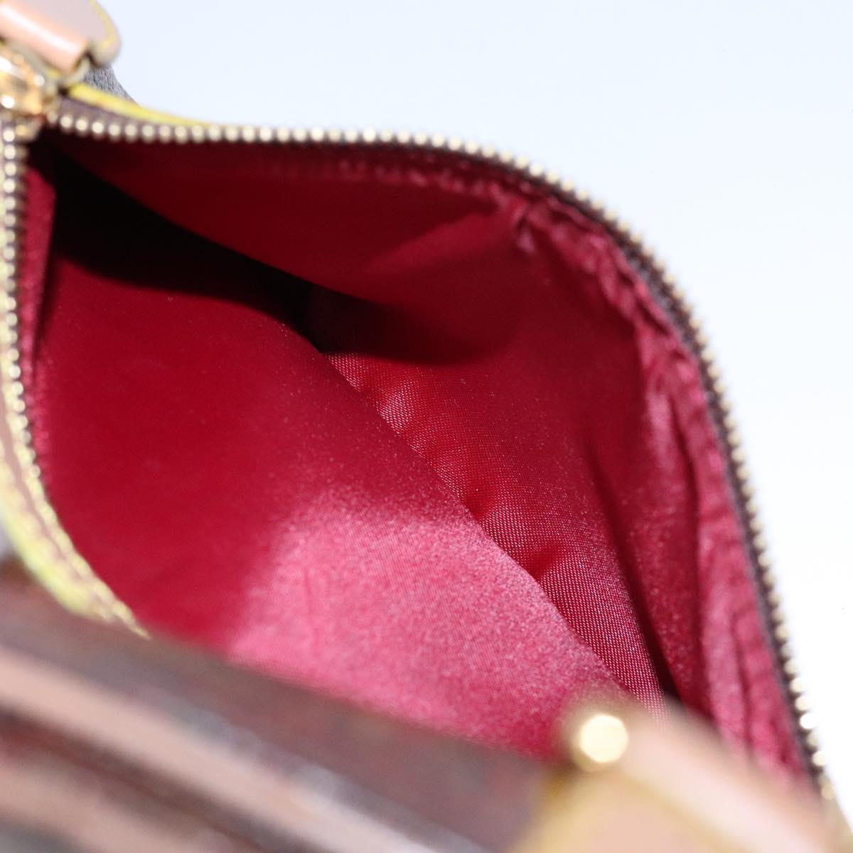 ETRO Paisley Tote Bag PVC Brown Gold Auth am8891