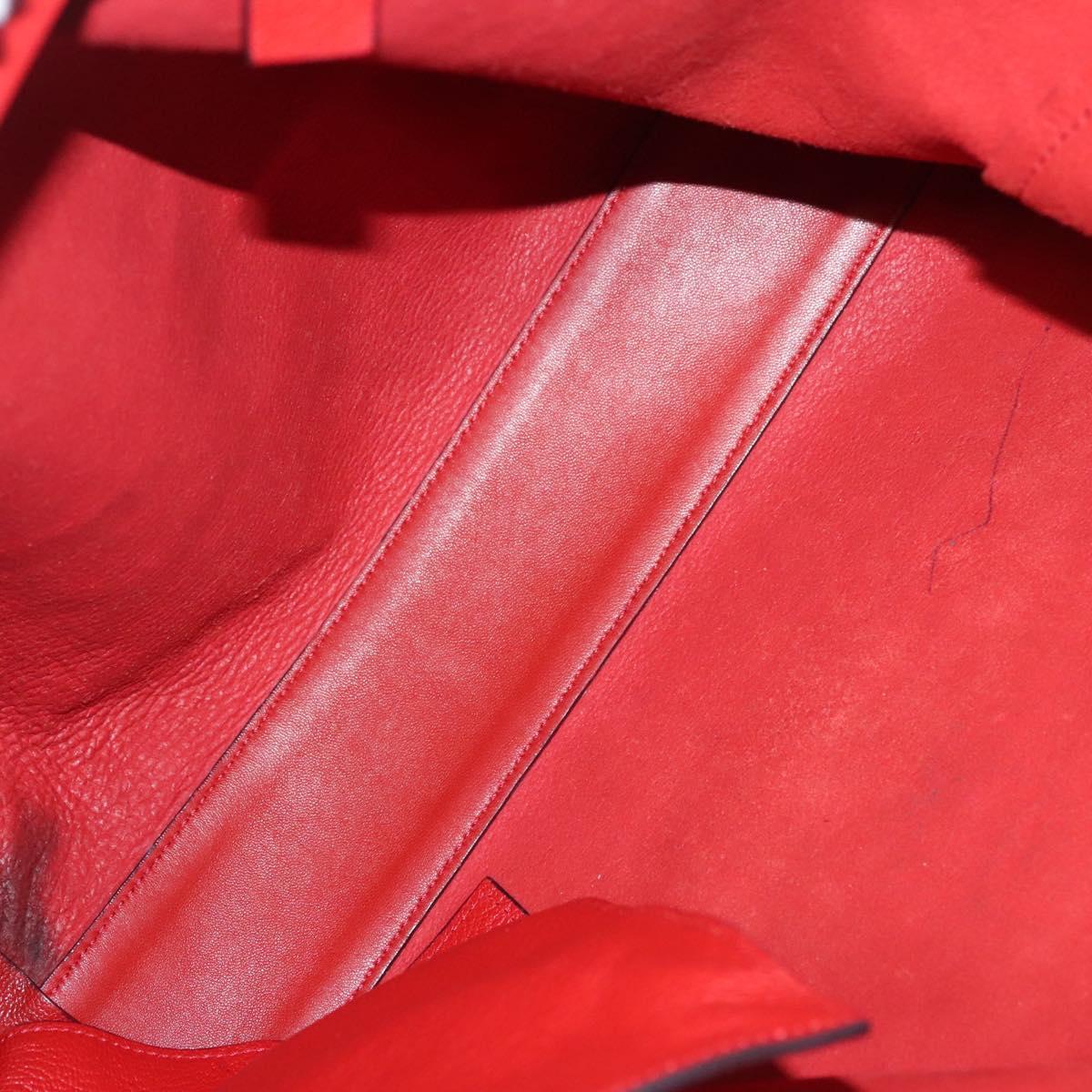 Chloe Dylan Tote Bag Leather Red Gold Auth am8898