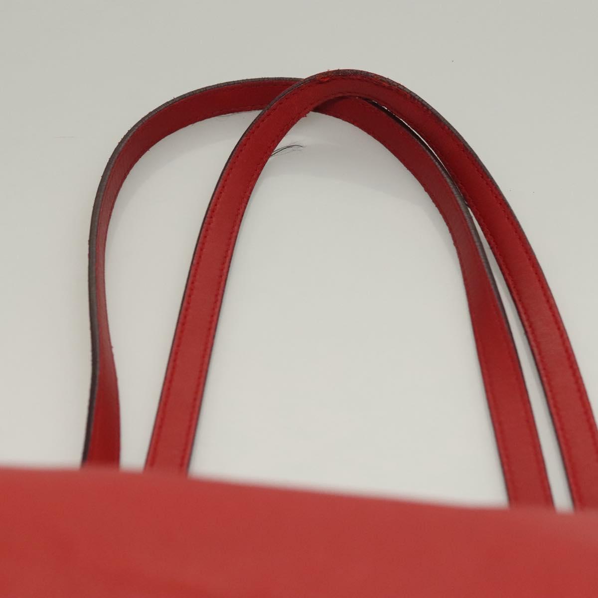 Chloe Dylan Tote Bag Leather Red Gold Auth am8898