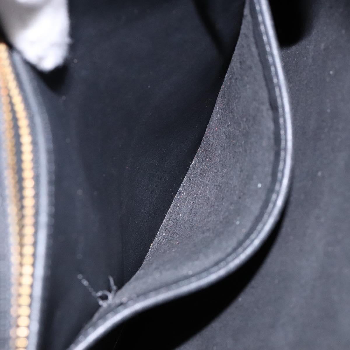 Coach Shoulder Bag Leather Black Gold Auth am8902