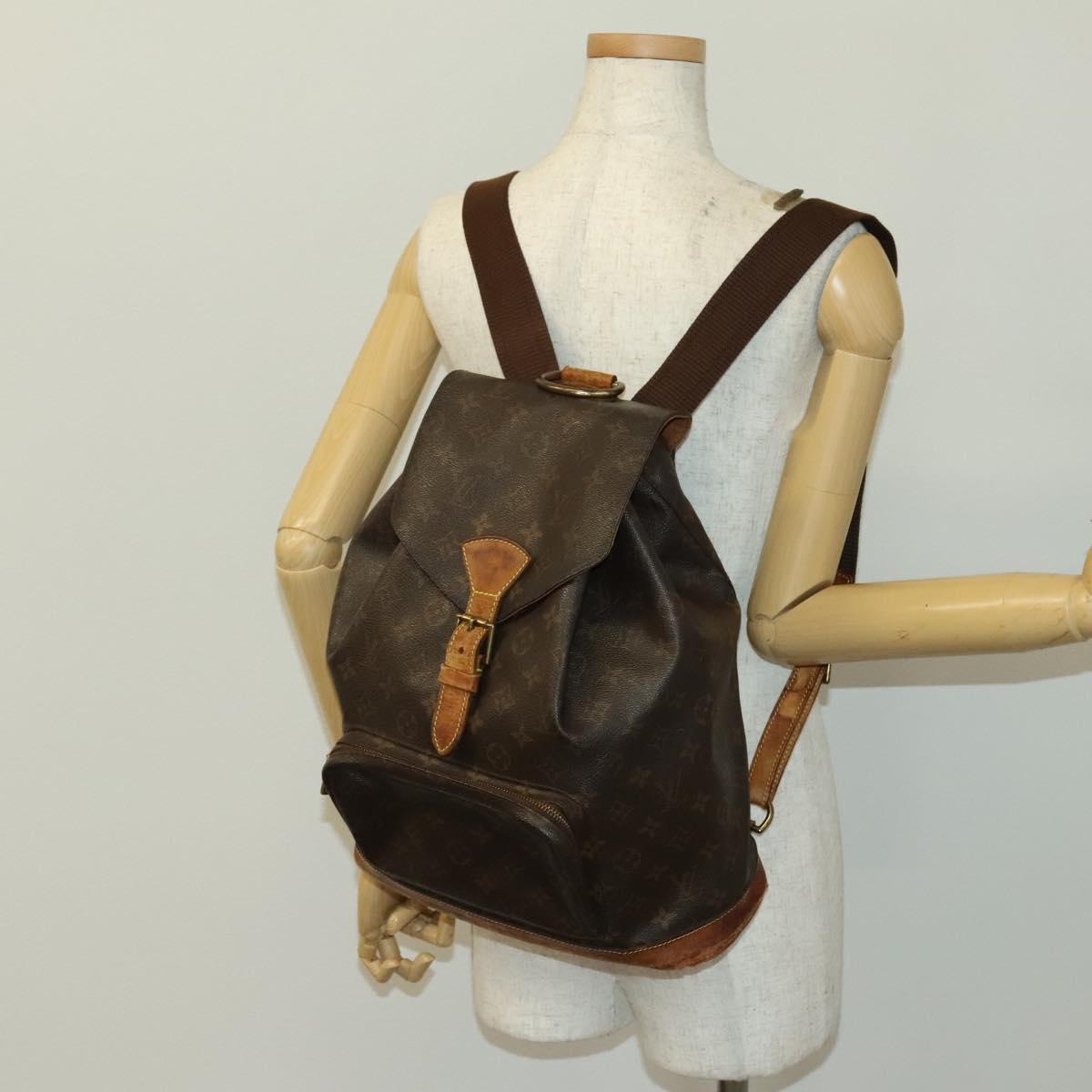 LOUIS VUITTON Monogram Montsouris GM Backpack M51135 LV Auth am8909