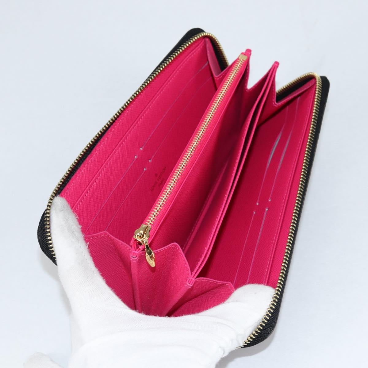 LOUIS VUITTON Monogram Multicolor Zippy Wallet Wallet Black M60243 Auth am8910V