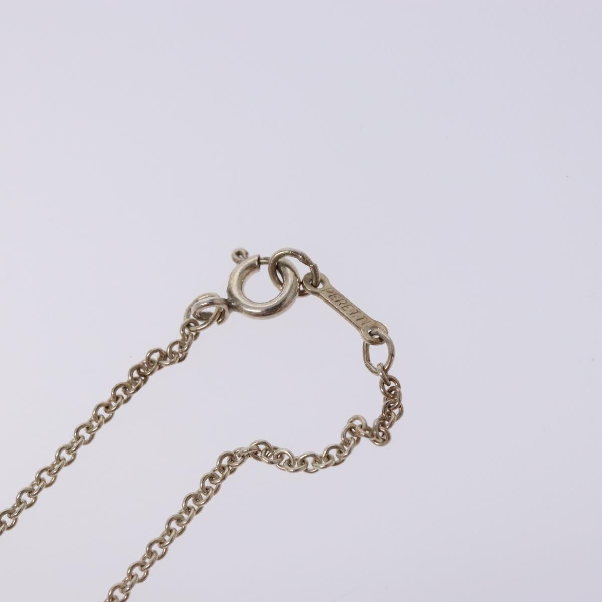 TIFFANY&Co. Open heart Necklace Ag925 Silver Auth am8914