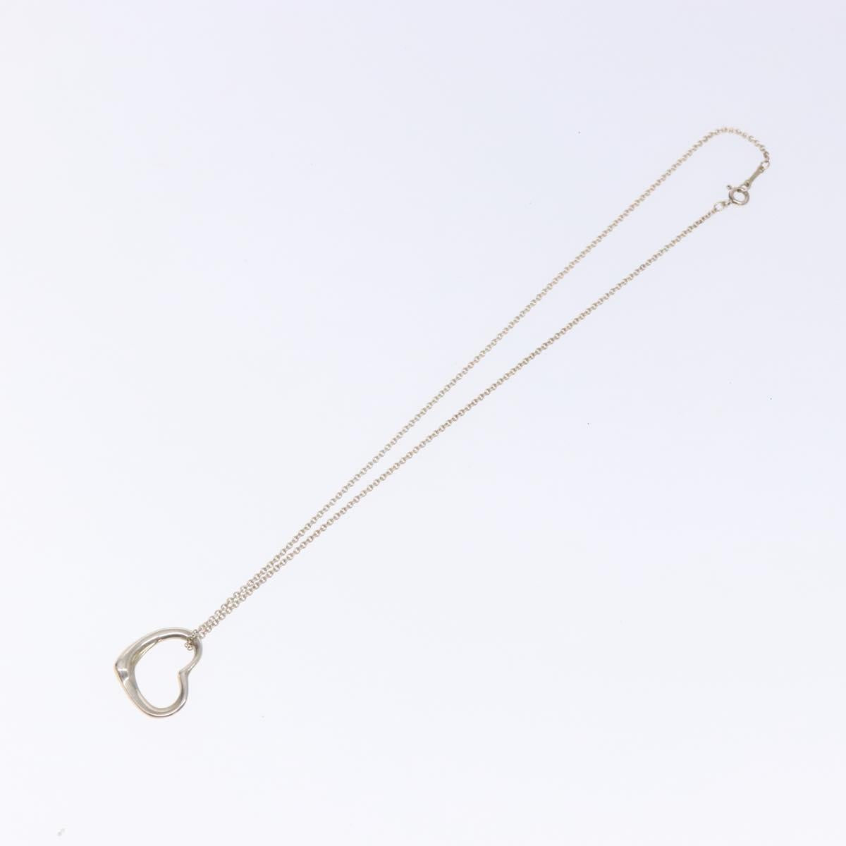 TIFFANY&Co. Open heart Necklace Ag925 Silver Auth am8914