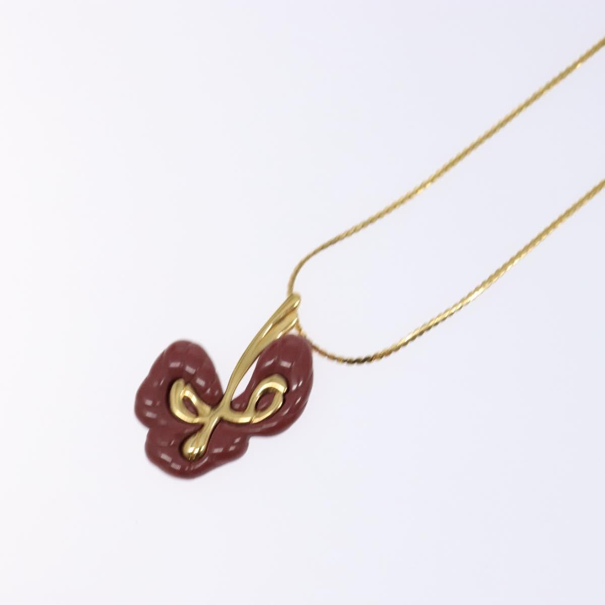 GIVENCHY Necklace Metal Gold Auth am8988