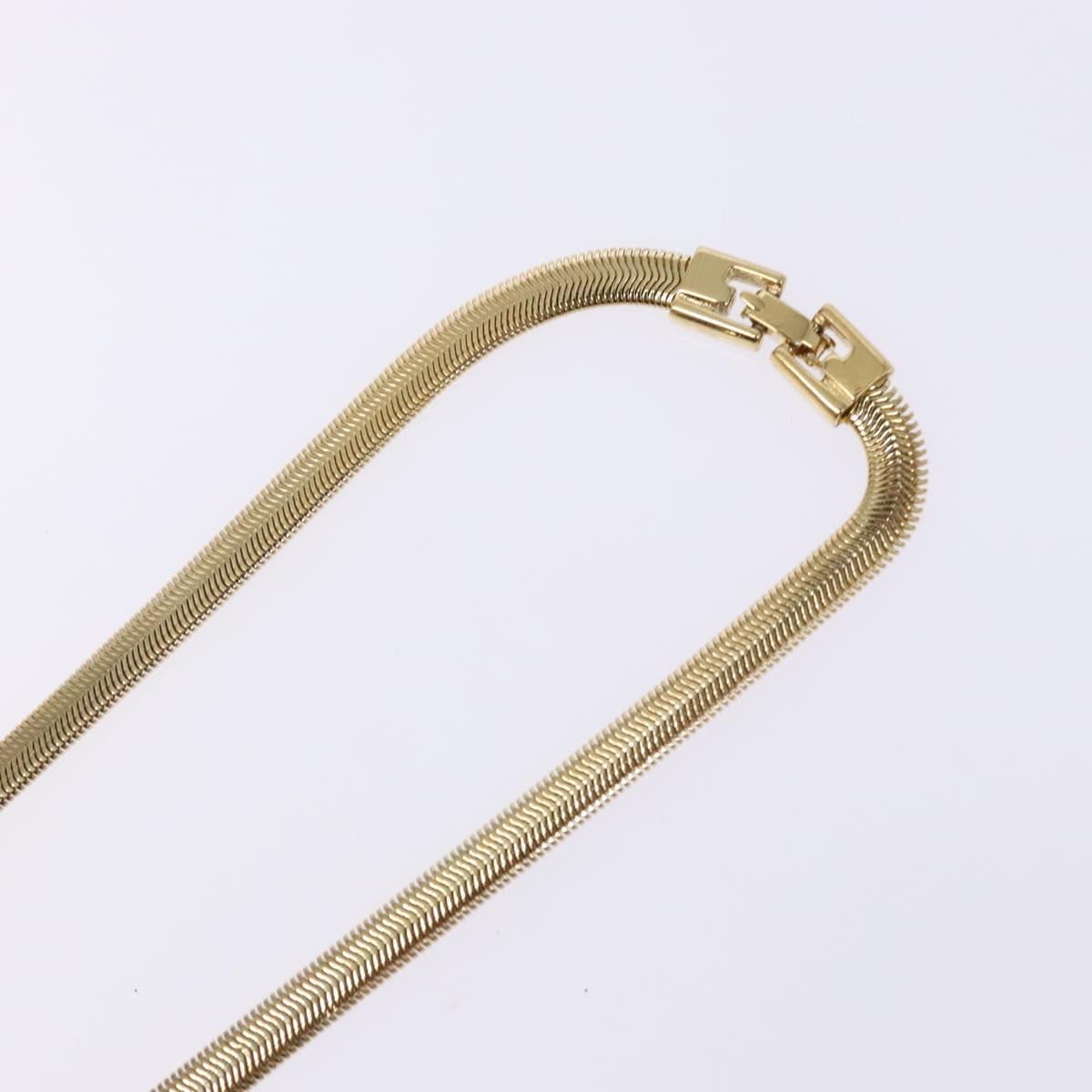 GIVENCHY Necklace Metal Gold Auth am8989