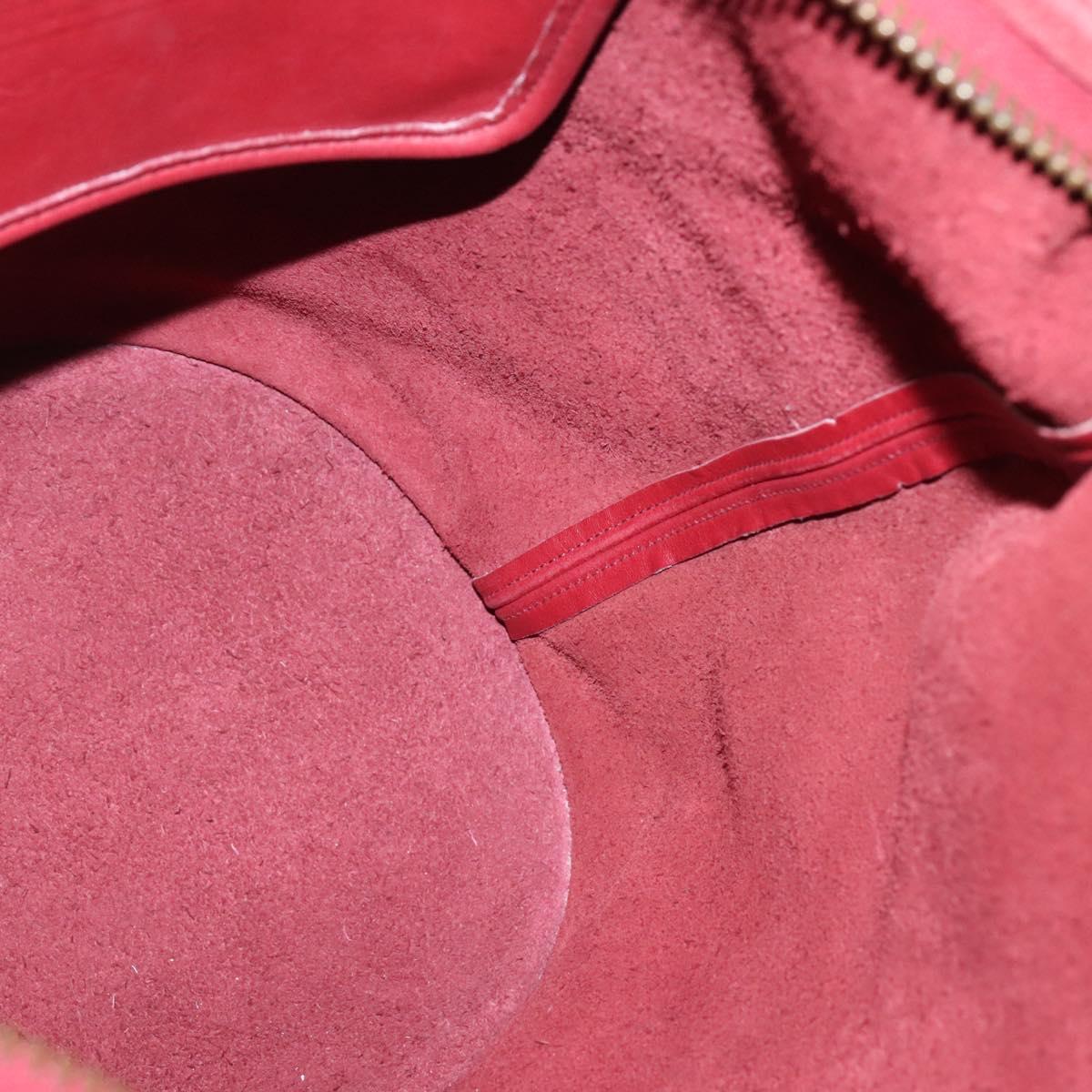 Coach Shoulder Bag Leather Red Gold Auth am8994