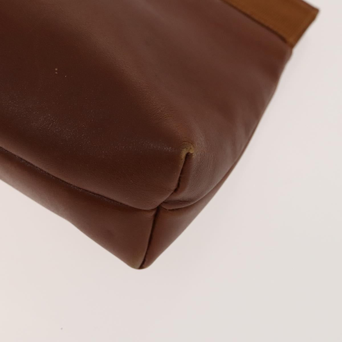 Salvatore Ferragamo Vala Shoulder Bag Leather 2Set Brown Auth am8995