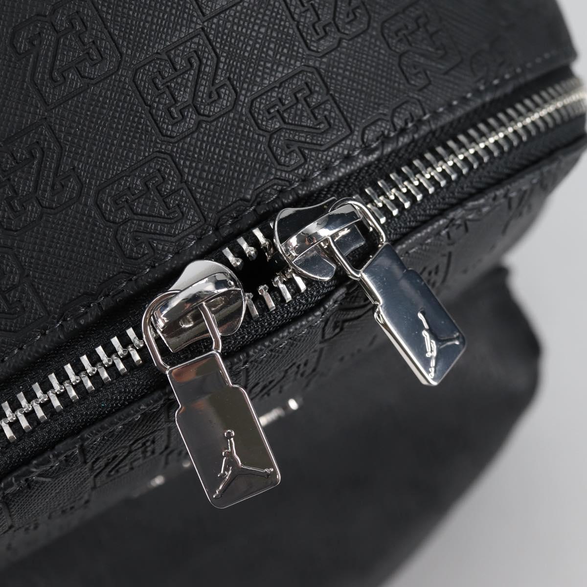 JORDAN Backpack Polyester Black Silver Auth am9000