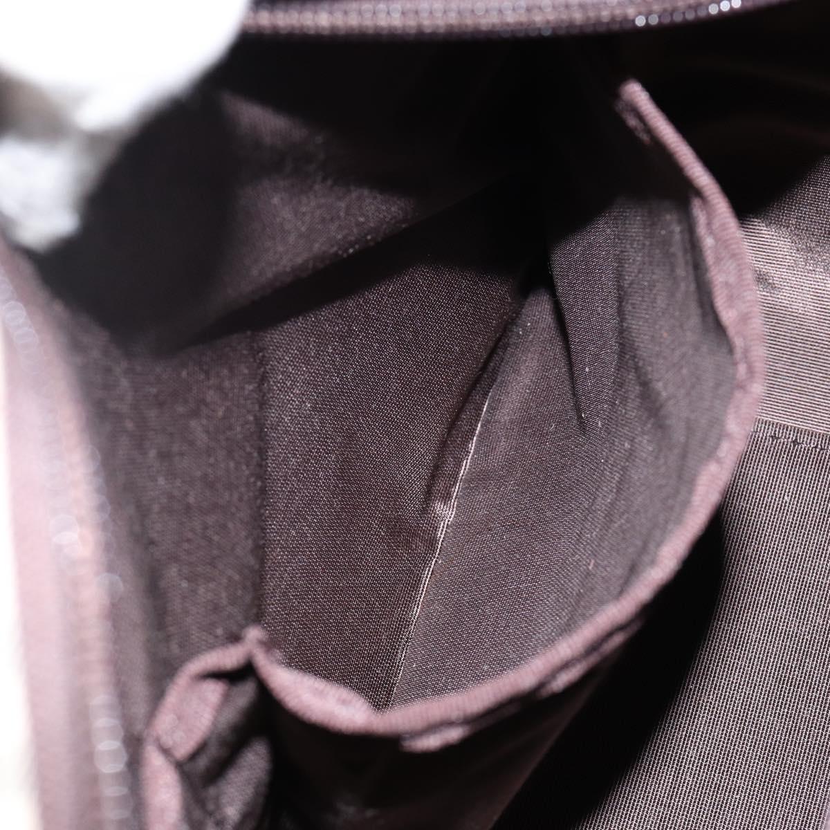 BURBERRY Nova Check Hand Bag Canvas Beige Silver Auth am9025V