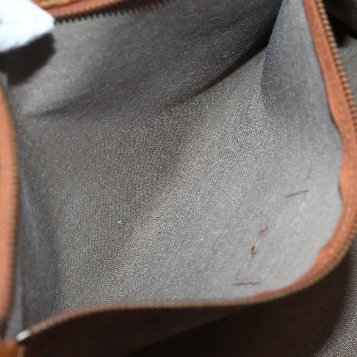 MCM Logogram Vicetos Tote Bag PVC Leather Brown Gold Auth am9032