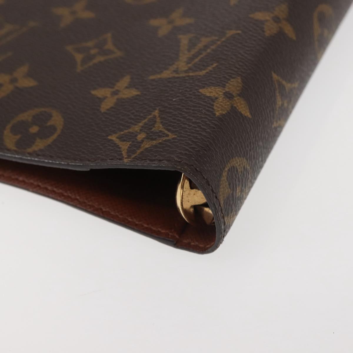 LOUIS VUITTON Monogram Agenda MM Day Planner Cover R20105 LV Auth am9042