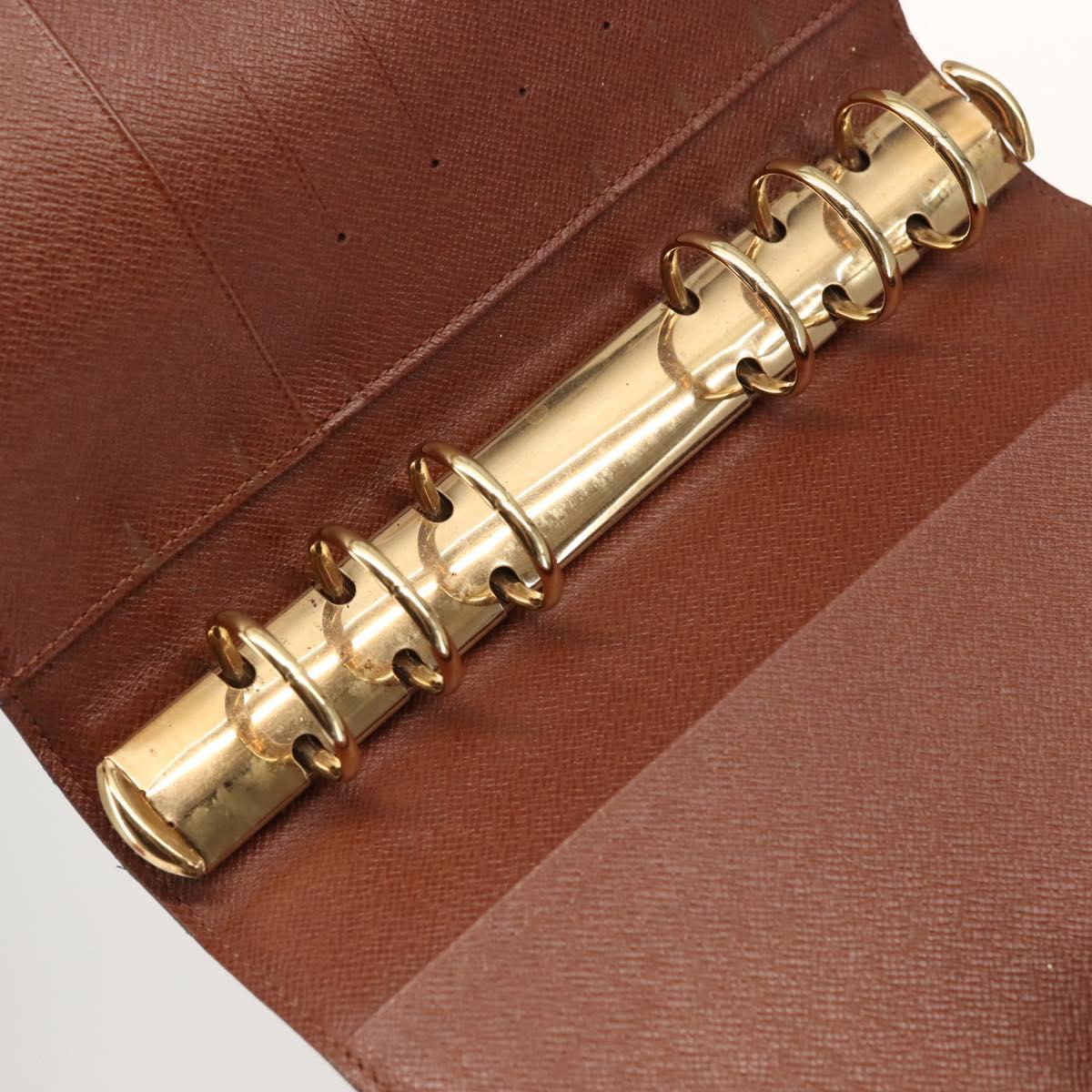 LOUIS VUITTON Monogram Agenda MM Day Planner Cover R20105 LV Auth am9042