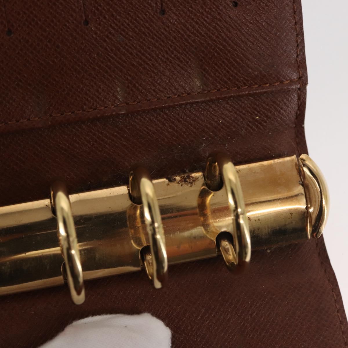 LOUIS VUITTON Monogram Agenda MM Day Planner Cover R20105 LV Auth am9042