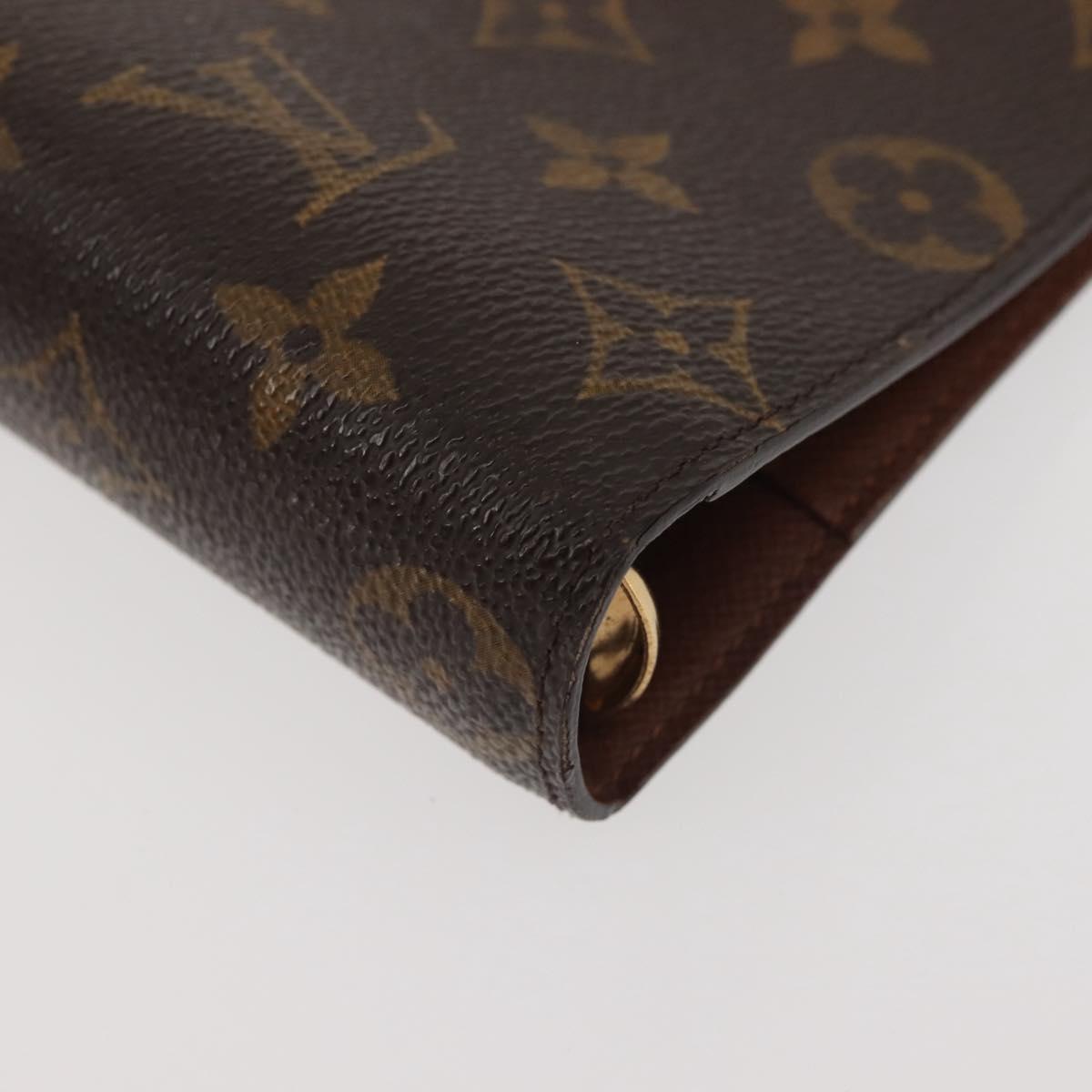 LOUIS VUITTON Monogram Agenda MM Day Planner Cover R20105 LV Auth am9042