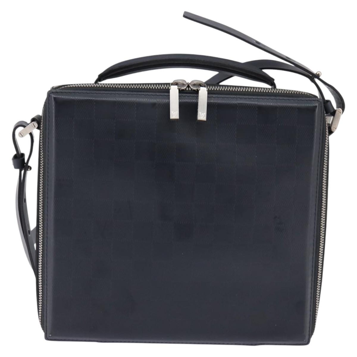 LOUIS VUITTON Damie Grasset Blues CD Case Shoulder Bag Black M92157 Auth am9043