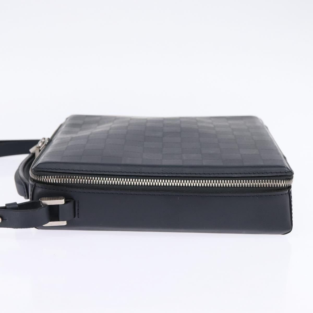 LOUIS VUITTON Damie Grasset Blues CD Case Shoulder Bag Black M92157 Auth am9043