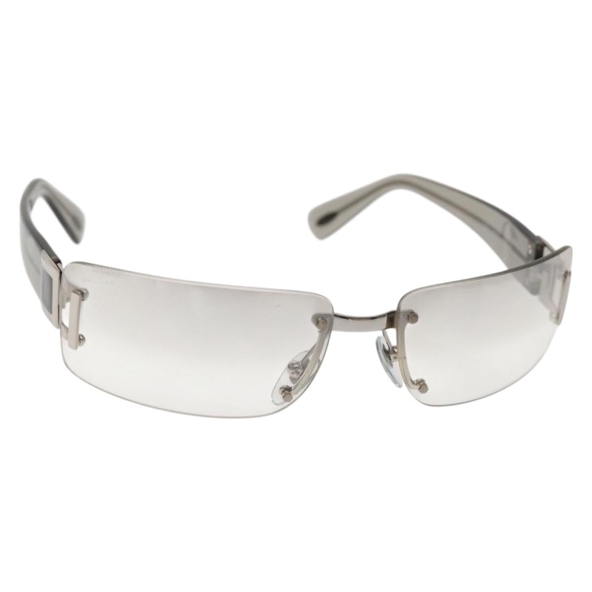 BVLGARI Sunglasses plastic Silver Auth am9072