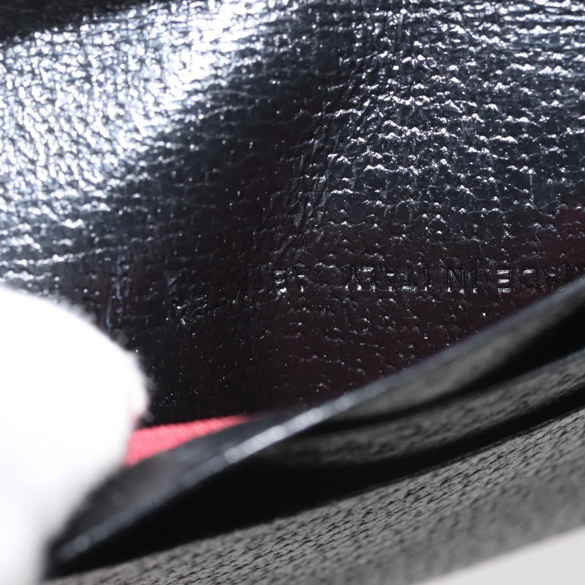 BVLGARI Logo Mania Bifold Wallet Canvas Black Auth am9073