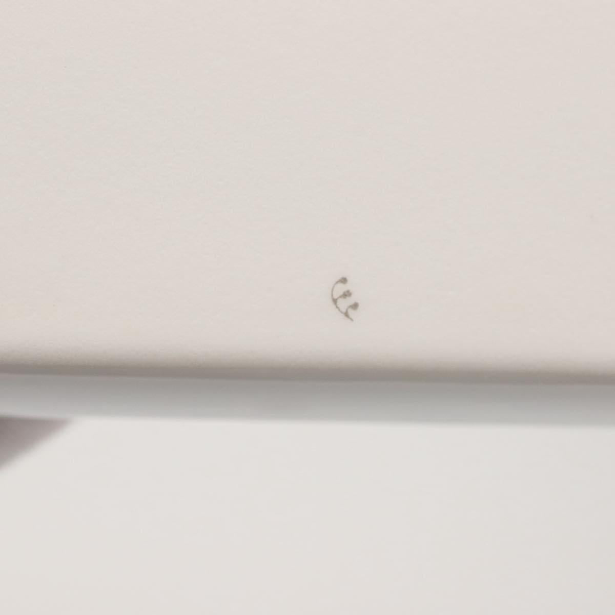 HERMES Chaine d'Ancre Square Plate Pottery White Auth am9088