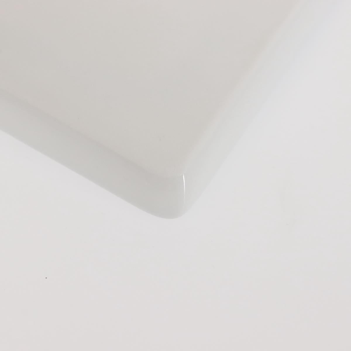 HERMES Chaine d'Ancre Square Plate Pottery White Auth am9088