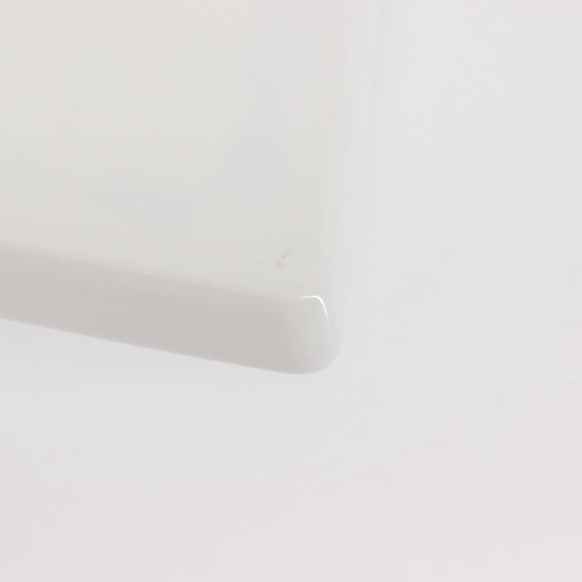 HERMES Chaine d'Ancre Square Plate Pottery White Auth am9089