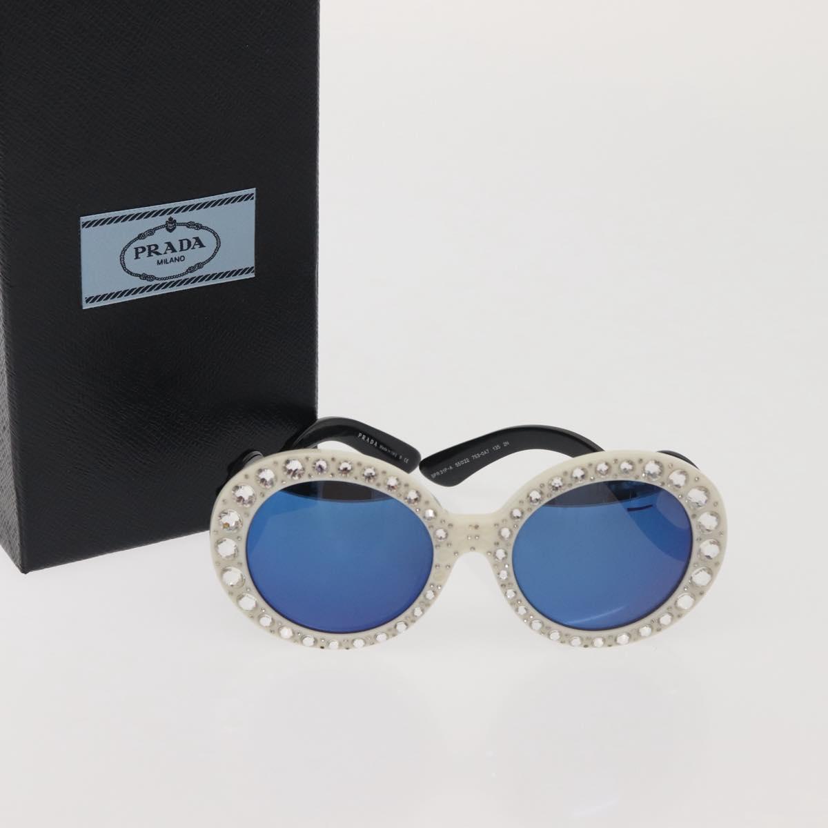 PRADA Sunglasses plastic White Auth am9092