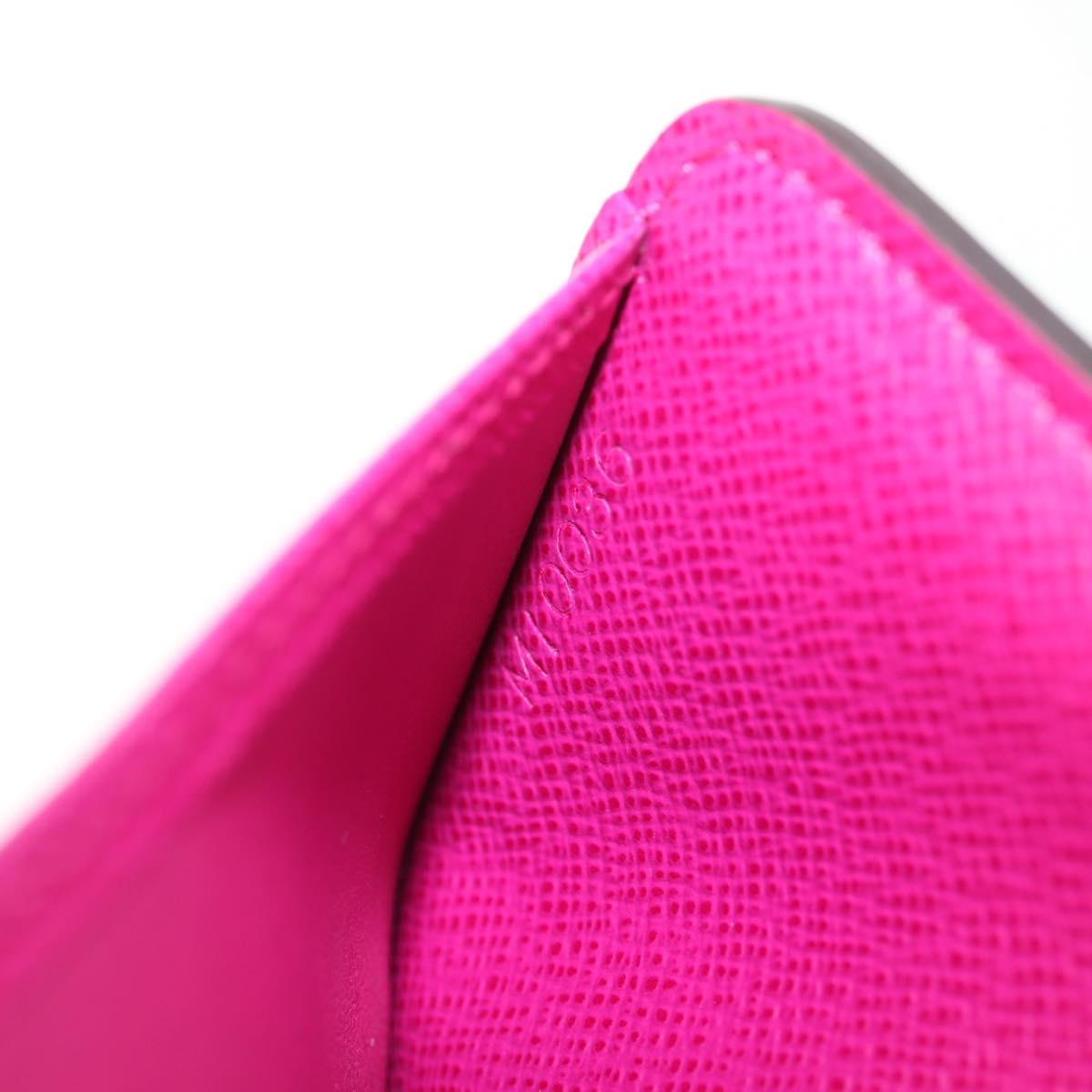 LOUIS VUITTON Monogram Perfo Compact Zip Wallet Fuchsia M95188 LV Auth am9095V