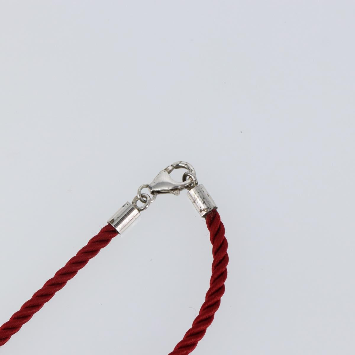 Baccarat Heart Necklace Crystal glass Red Auth am9096