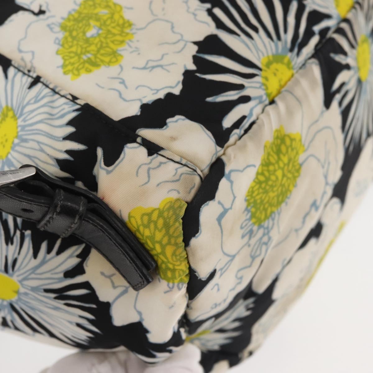 PRADA Backpack Nylon Black Silver Auth am9106