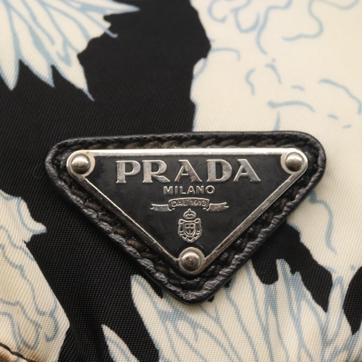 PRADA Backpack Nylon Black Silver Auth am9106
