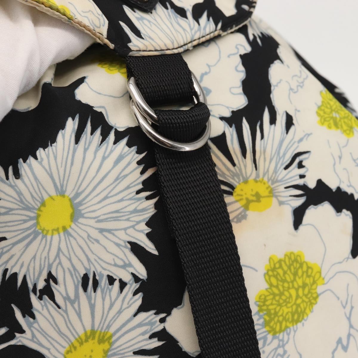 PRADA Backpack Nylon Black Silver Auth am9106