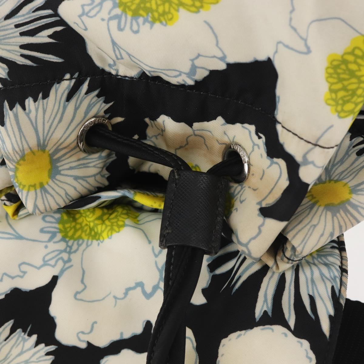 PRADA Backpack Nylon Black Silver Auth am9106