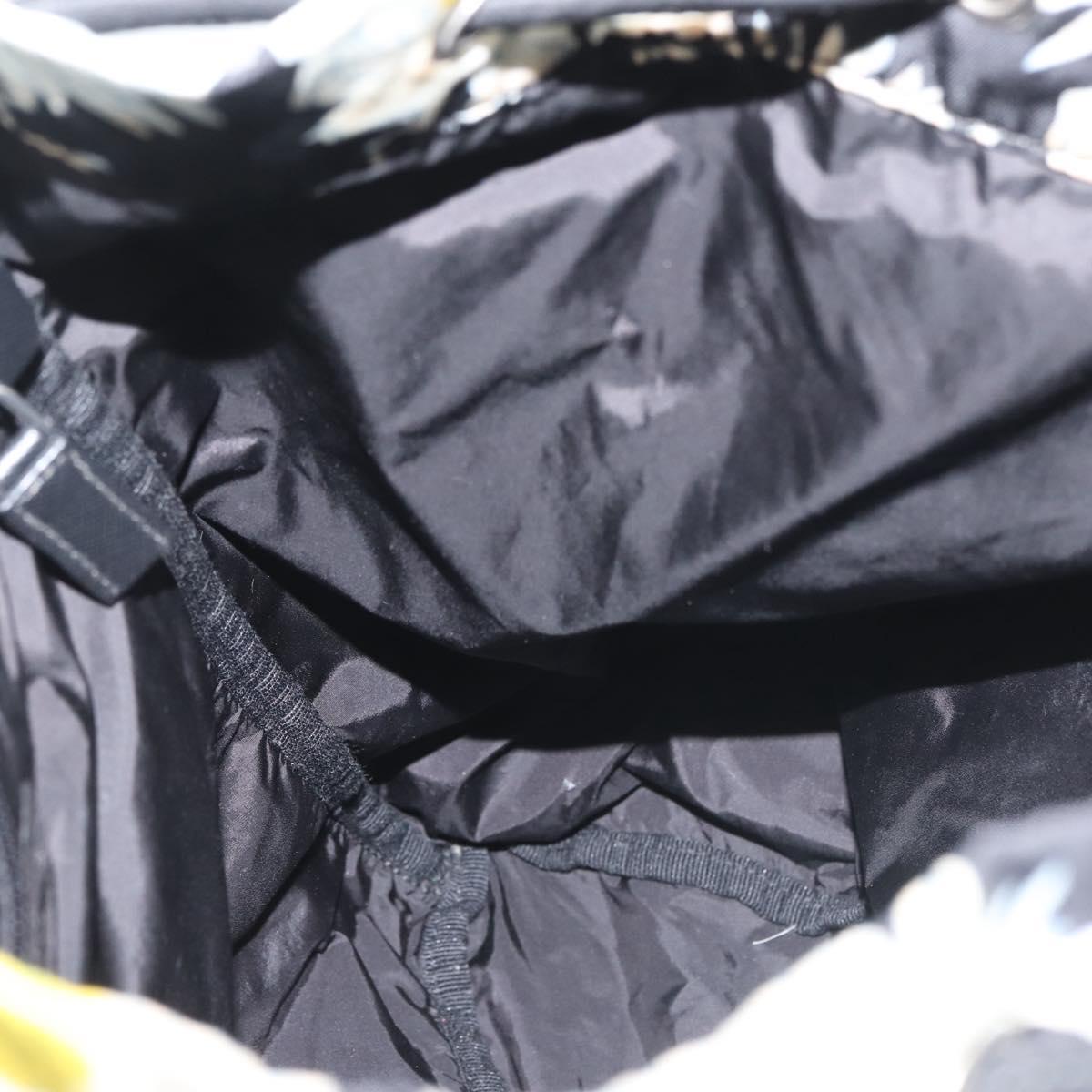 PRADA Backpack Nylon Black Silver Auth am9106