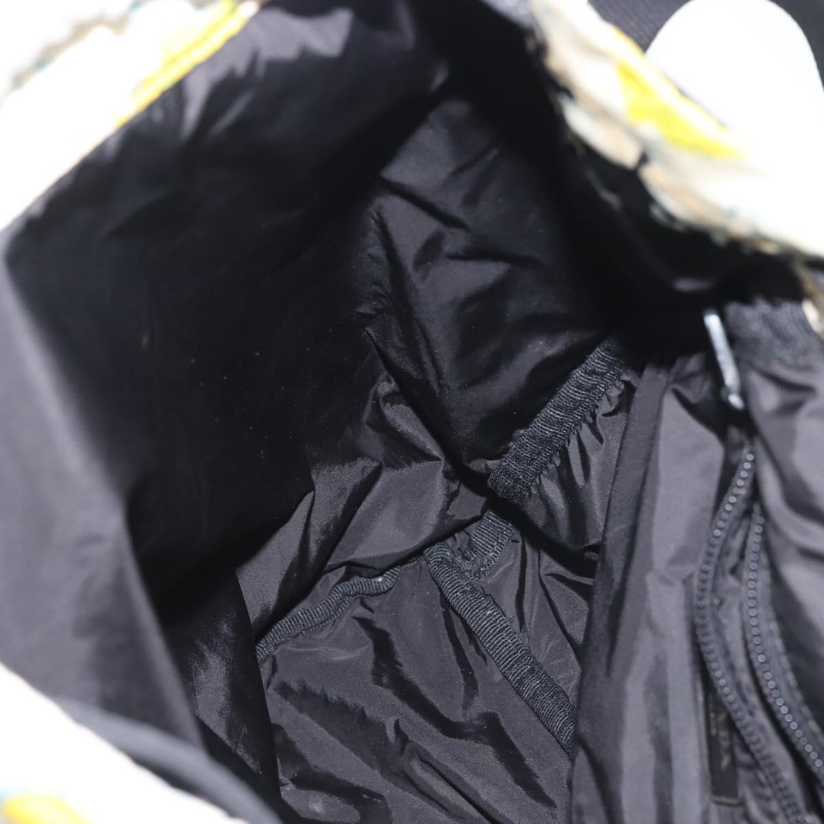 PRADA Backpack Nylon Black Silver Auth am9106