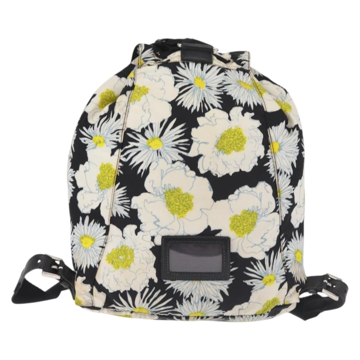 PRADA Backpack Nylon Black Silver Auth am9106